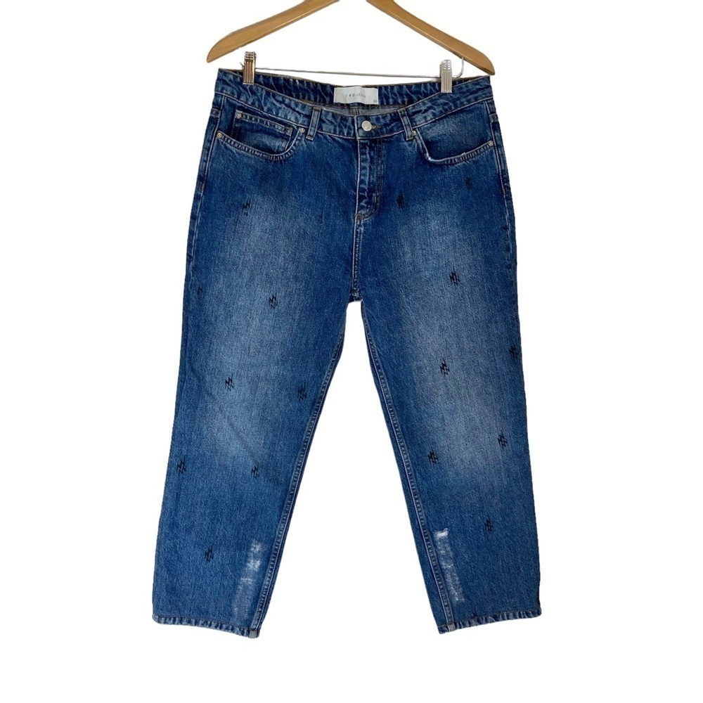 IRO Flek Distressed Printed Boyfriend Jeans